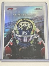 2025 F1 Topps Chrome Oliver Bearman RC Helmet Collection #HC-8 Refractor Haas