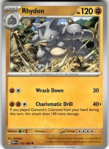 Rhydon 112/165 Uncommon - Scarlet & Violet 151