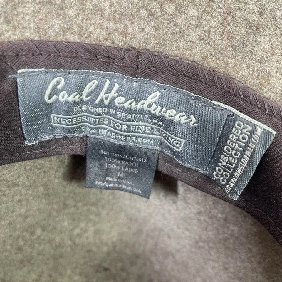 COAL Fedora The Drifter 100% Wool Headwear Brown Made in USA Size M Hat - image 4 of 4