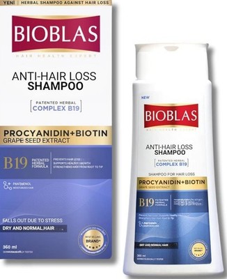 BIOBLAS Kräutershampoo gegen Haarausfall (Biotin & Procyanidin 360ml)