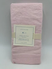 Pottery Barn Belgian Flax Linen Crib Skirt Pink One Size #H730