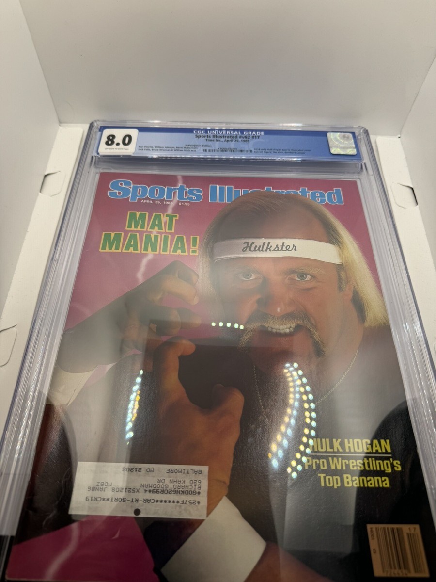 SPORTS ILLUSTRATED 1985 HULK HOGAN CGC 8.0 - ROOKIE COVER - RARE