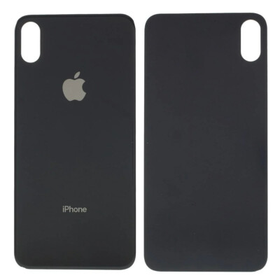 Vitre arrière IPHONE XS MAX 6.5 GRIS SIDERAL NOIR qualité origine en