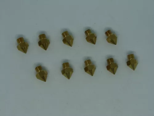 10 Pcs Pack Lot 0.5mm MK8 Filament Extruder Nozzle 3D Printer M6 Hotend Hot End