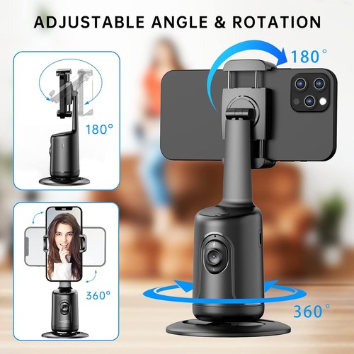 Auto Face Tracking Tripod with 360° Rotation AI Auto Tracking Phone Holder Stand - Picture 4 of 19