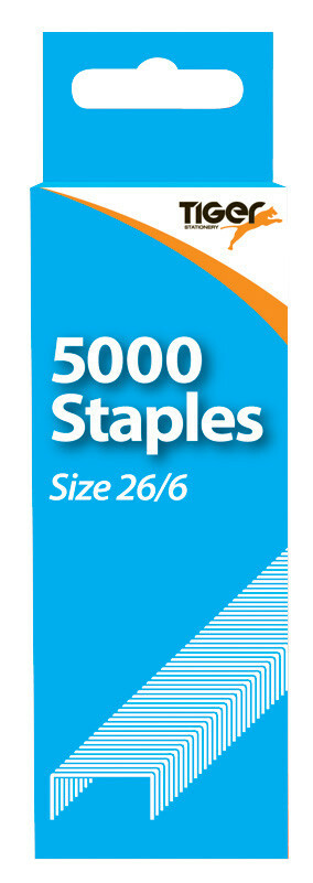 Essential Office Staples for Stapler Size 26/6mm Box of 5000 Staples