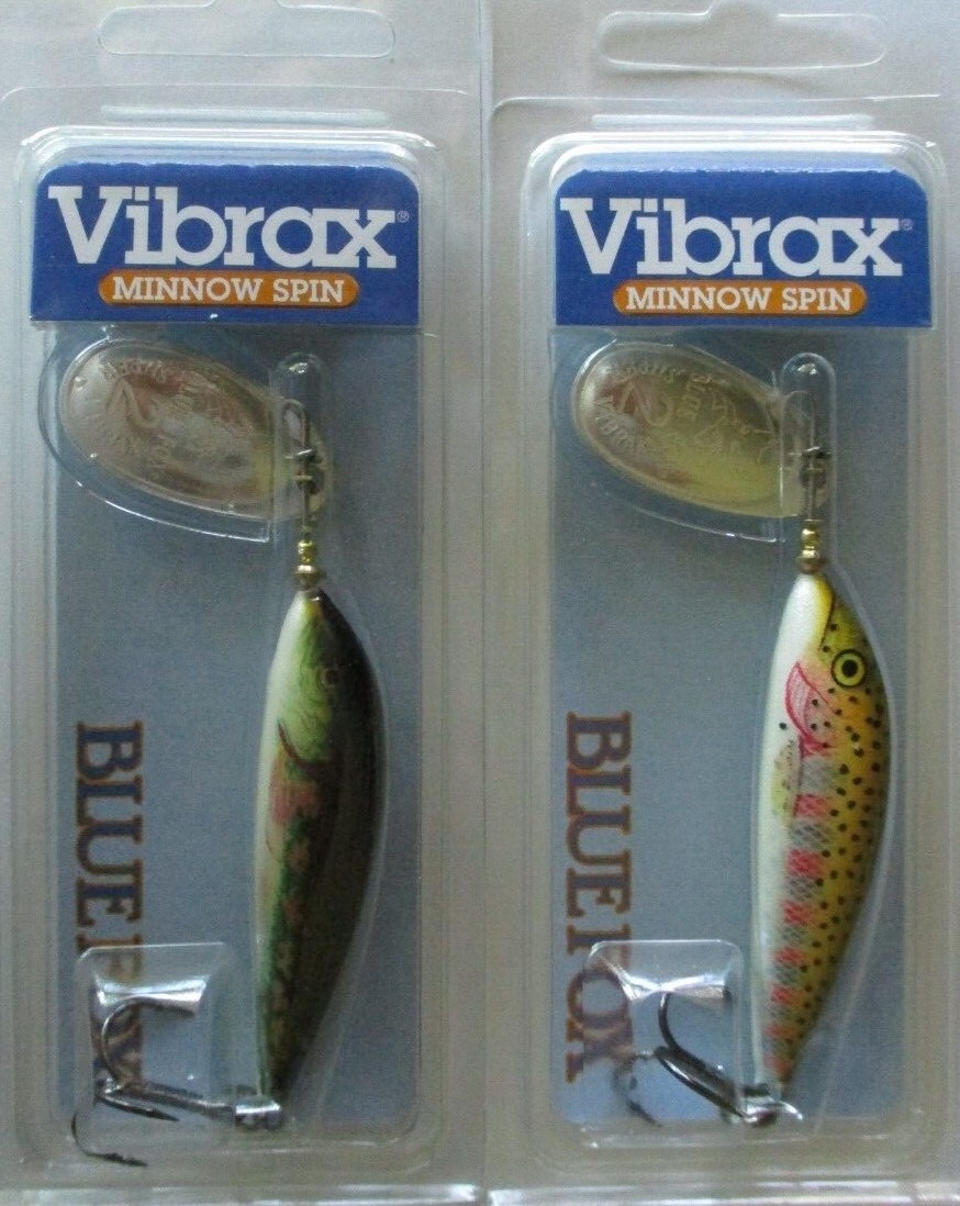 2 BLUE FOX Vibrax Minnow Spin 1/4 oz. Minnow & Rainbow Trout eBay