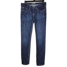 Big Star Jeans Womens 28 Onyx Pencil Cut Skinny Thick Stitch Denim Cowgirl Rodeo