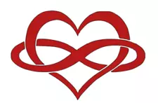 Vinyl Car Decal Sticker - Infinity Heart forever love truck mirror window symbol