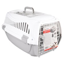Flamingo Transportbox Globe 1 grau f�r Haustiere, Kunststoff, sicher & praktisch