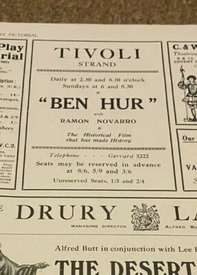 PLPS22 WERBUNG 5X6 TIVOLI STRANG - BEN HUR - ROMAN NOVARRA