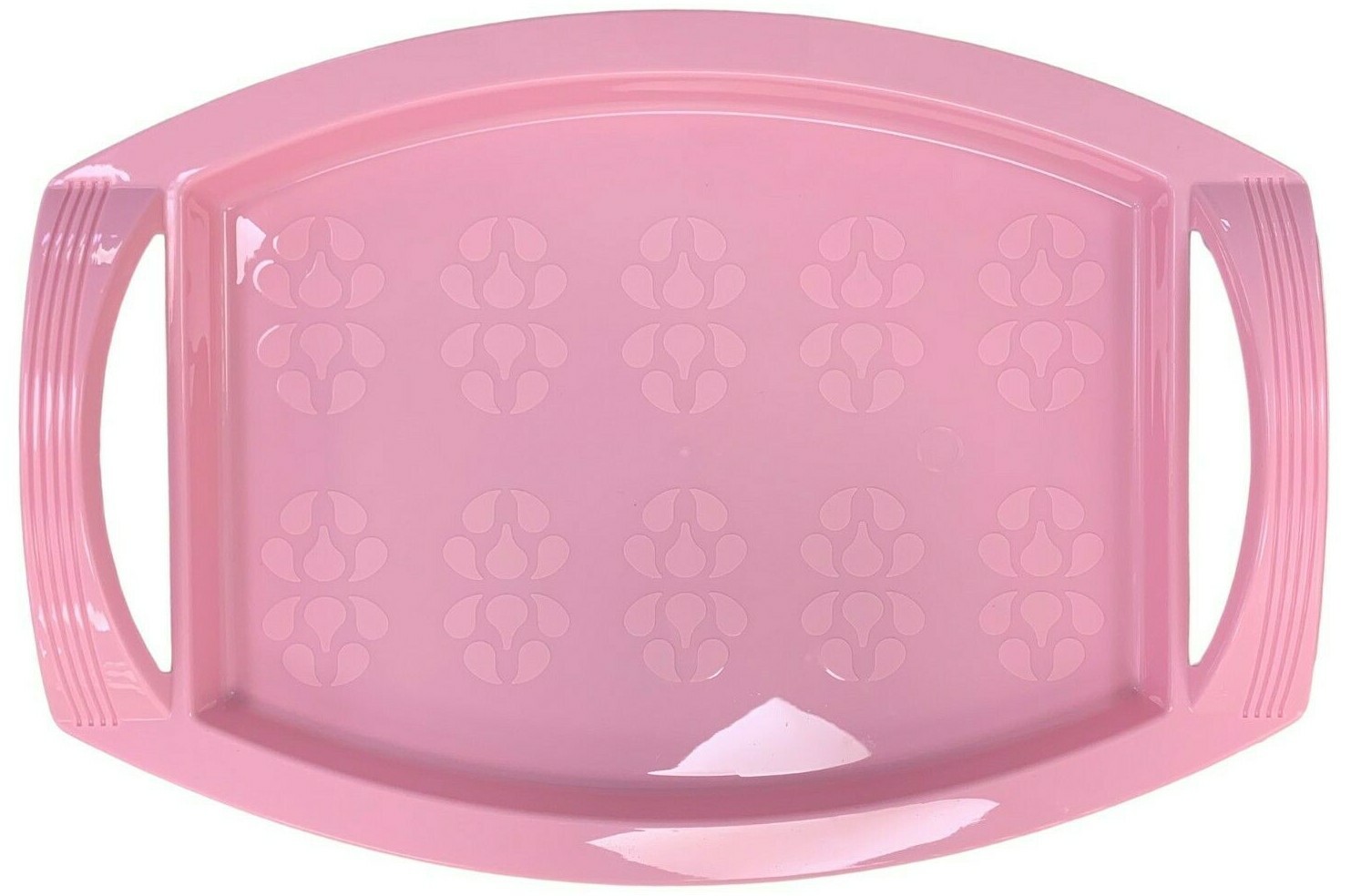 Colourful Plastic Serving Tray With Handles Stackable Dinner Lap Trays