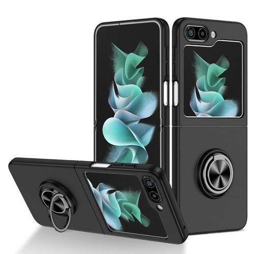 Smukłe etui magnetyczne do Samsung Galaxy Z Flip 6/5/4/3 Metalowy uchwyt pierścieniowy Kickstand - Zdjęcie 10 z 24