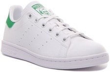 ADIDAS Junior Stan Smith Classique Tennis Chaussures Unisexe en Blanc Vert 3 - 6