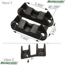 MHS5013 U Bolt Bottom Plate Hendrickson Replaces 50913-000 & Mack 11QK452BM