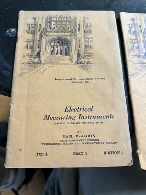 Electrical Measuring  Instruments Part 1 And 2 Books From 1938,1940
