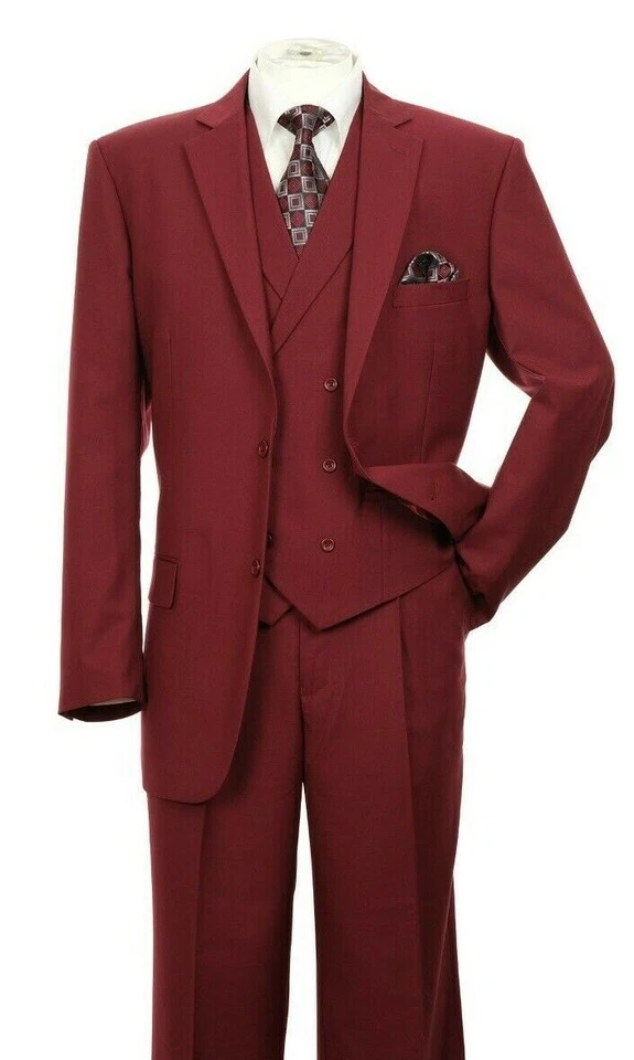 Men's 3 Piece Luxurious Suit With Vest&Pants Two Button Two Side Vents 5702V9 - Image 2 of 4