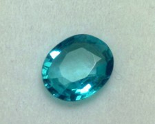 AAA APATITE NATURALE  NATURAL APATITE CT 1.08 VS  TOP NEON BLUE COLOR OVAL CUT 