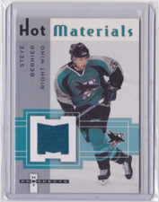 2005-06 FLEER HOT PROSPECTS HOT MATERIALS INSERT STEVE BERNIER #HM-SB SHARKS