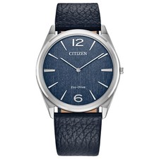 Citizen Men's Suratto Classic Eco-Drive Black Leather Watch 39 MM AR3120-08L