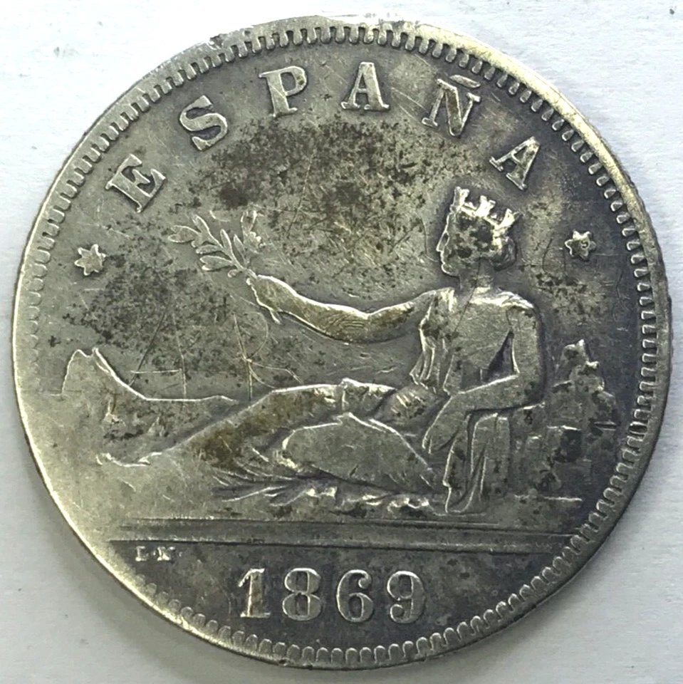 1869 SNM SPAIN 2 PESETAS - Image 3 of 4