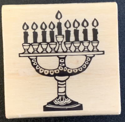 CraftSmart Hanukkah Menorah Rubber Stamp