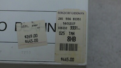 Vintage 1998 Manolo Blahnik Slingback Heels Tan Red Size 8.5B Used