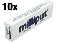 10 x Milliput Superfine White Adhesive 2 Two Part Epoxy Putty Model Filler Mould