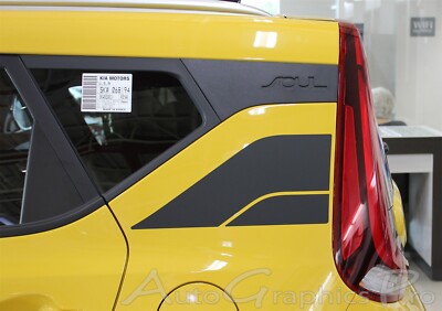 FOR 2020-2021 Kia Soul Rear Accent Vinyl Graphic Hood Stripes SOUL PATCH Decals