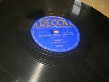 78RPM Decca 3069 Ambrose - Hear My Song Violetta / Blue Romance, clean medium V+