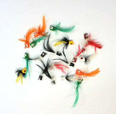 Bulk Poppers, LOT OF 20, Assorted Colors / Sizes, Great for Crappie #BCO-ASST