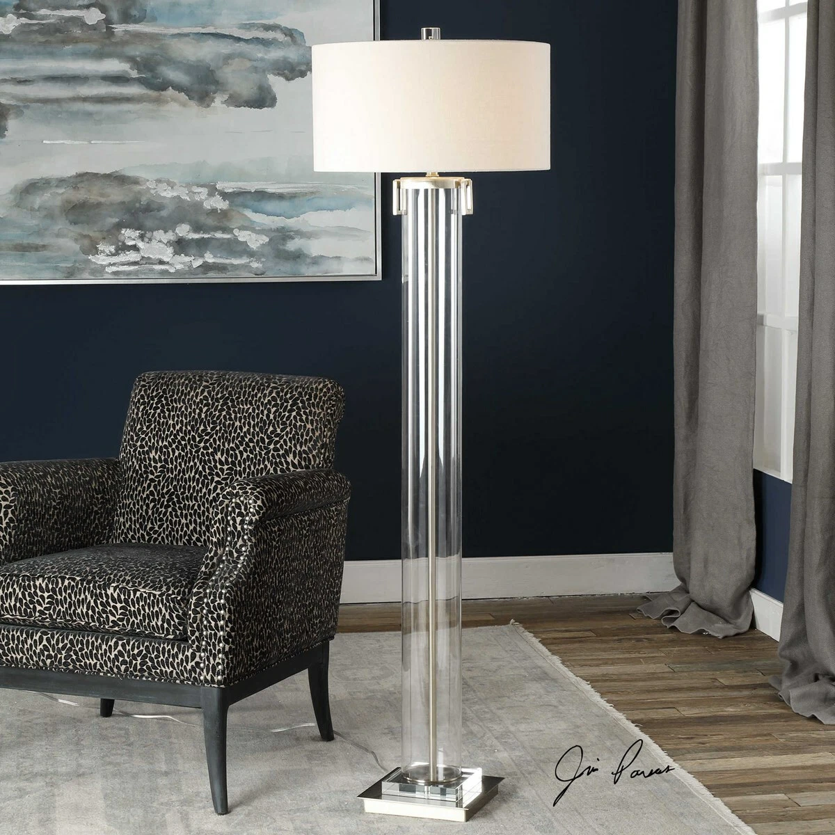 Silver glam 2024 floor lamp