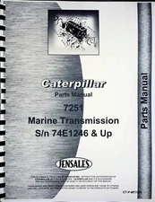 Caterpillar 7251 Marine Transmission Parts Manual Catalog SN# 74E1246 & Up