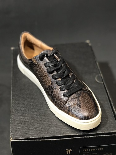 Frye Women's Ivy Low Lace Dark Brown Fashion Sneaker Size US 7 M 71273 - Picture 2 of 6