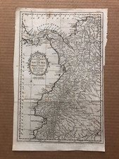 Vintage 1777 MAP of COUNTRIES of the SOUTH SEA Panama to Guayquil Thomas Kitchin