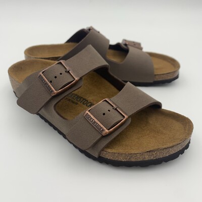 Birkenstock New w/o Box Arizona Kids Mocha Birkibuc Narrow  display picture 1