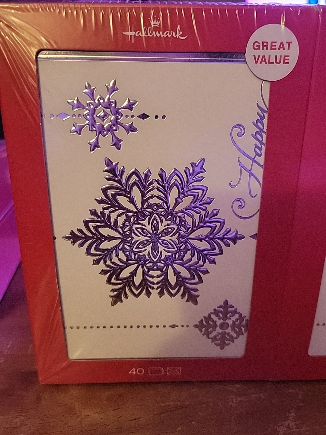 HALLMARK Box OF 40 CHRISTMAS Cards Snowflake New eBay