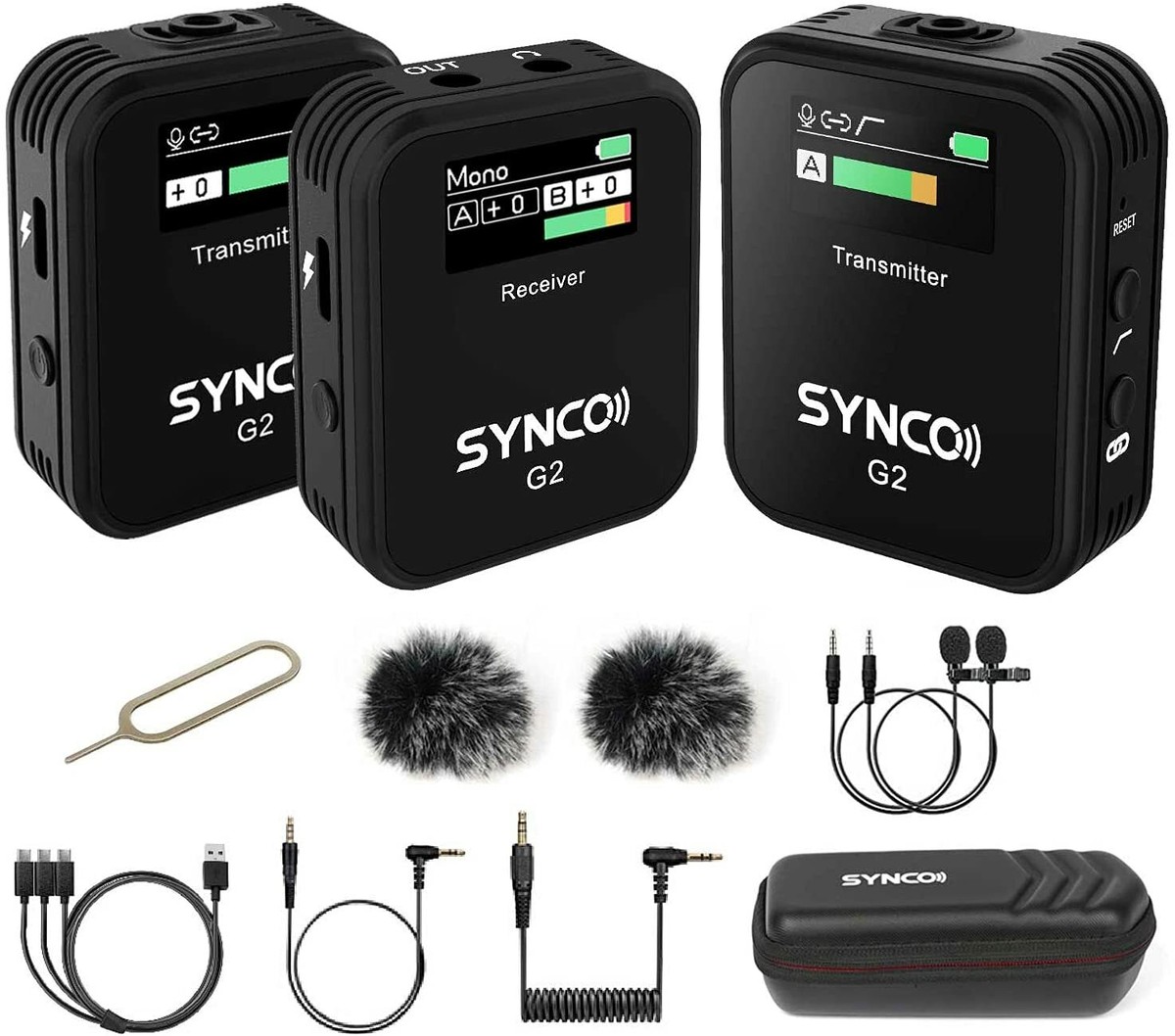US SYNCO G2(A2) Wireless Lavalier Microphone System for Camera