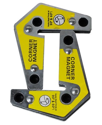 Magnetic Corner Squares Strong Welding Bevel 90° & 60° Max Pull Force 30 lbs 2pk