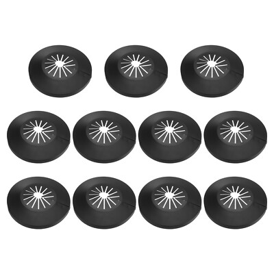 11PCS Flange Pipe Cover Decor for 1.1in/29mm Pipe Cover Decor, Black