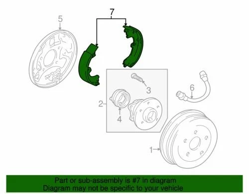 Kit zapatas de freno originales GM 2003-2008 Pontiac Vibe base trasera GT 1,8 L L4 88972098 Foto 2 de 2