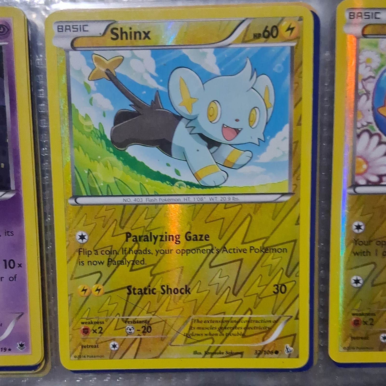 Pokemon TCG Shinx Flash Pokemon 39/100 Holo Basic English Card Stock 2019