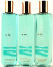 QTY 3 - Bath Body Works AT THE BEACH Fine FRAGRANCE Body Mist Spray 8oz