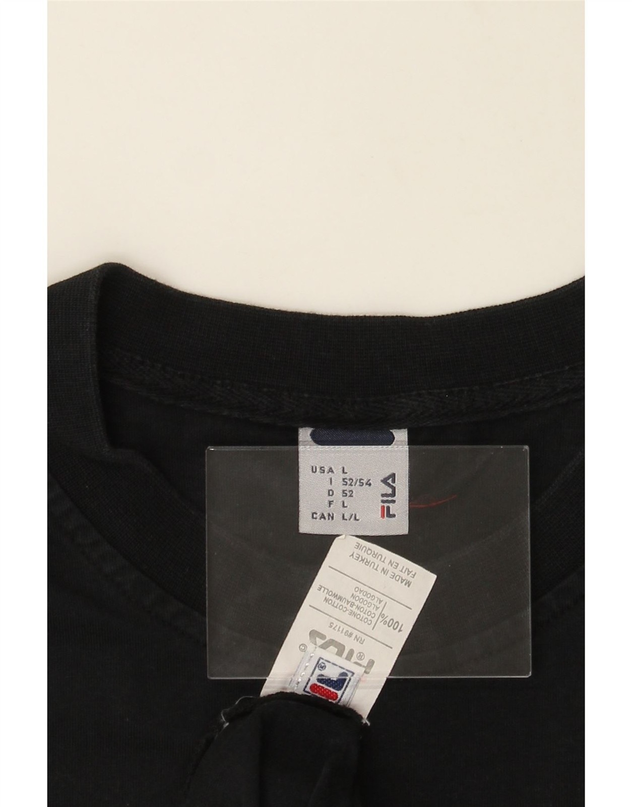 FILA Maglietta Uomo Grafica Top Grande Nero Cotone BW01