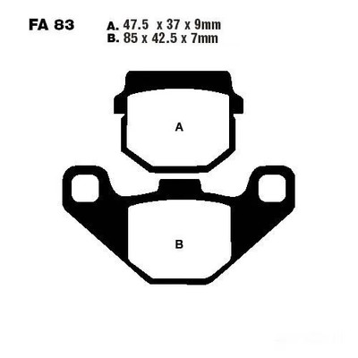 Bremsbelag Bremsbeläge EBC FA083TT hinten für E-Ton RXL 90 R 4T Viper 2009-2011