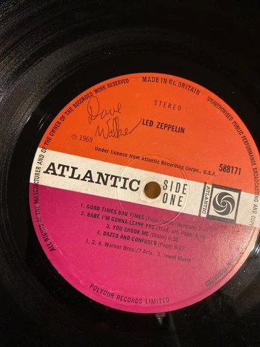 LED ZEPPELIN I - PLUM LABEL 1st PRESS 1969  Vinyl LP A1 / B1