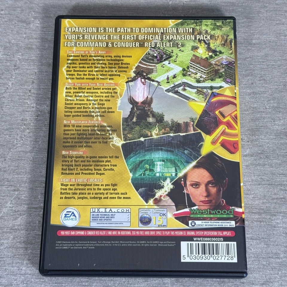 Command & Conquer Alarmstufe Rot 2 Yuri's Revenge PC CD-Rom Spiel - sehr guter Zustand ✔️ mit Handbuch - Bild 3 von 3