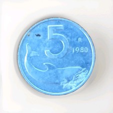 MONETA RARA DA COLLEZIONE 5LIRE -ANNO 1980 