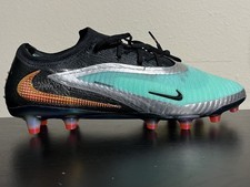 Nike Phantom 6 Low Elite AG Soccer Cleats Men's Size 10 Chrome Black IH3862-001