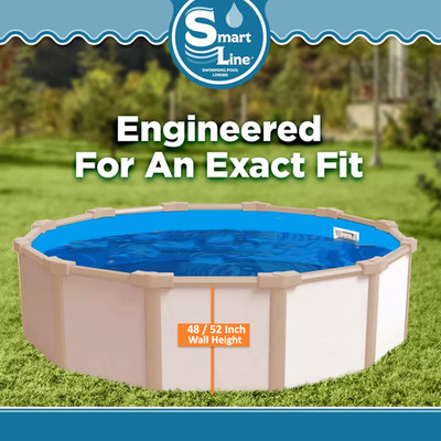 SmartLine Blue Overlap 30 Gauge Above Ground Swimming Pool Liner - (Choose Size)